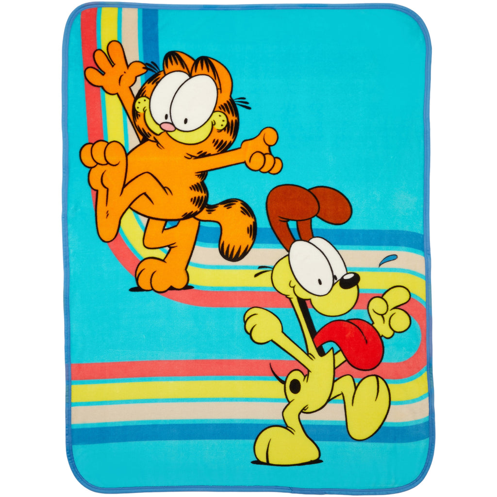 Kids Blue Print Fleece Throw Blanket, 46 x 60