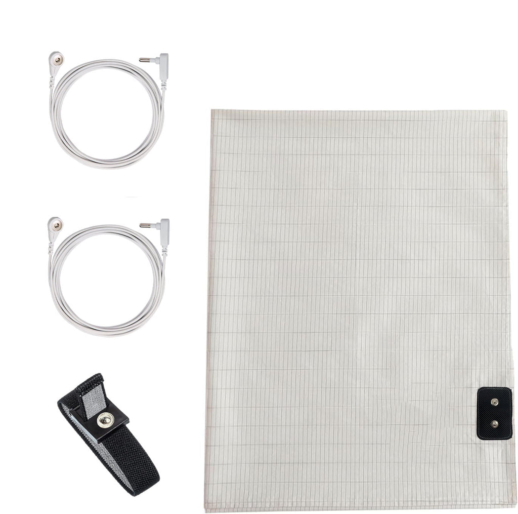 Grounding Sheets 39 * 75 inch, Conductive Grounding Sheets with Grounding Cord, Grounding Sheets for Earth with Silver Fiber & Organic Cotto