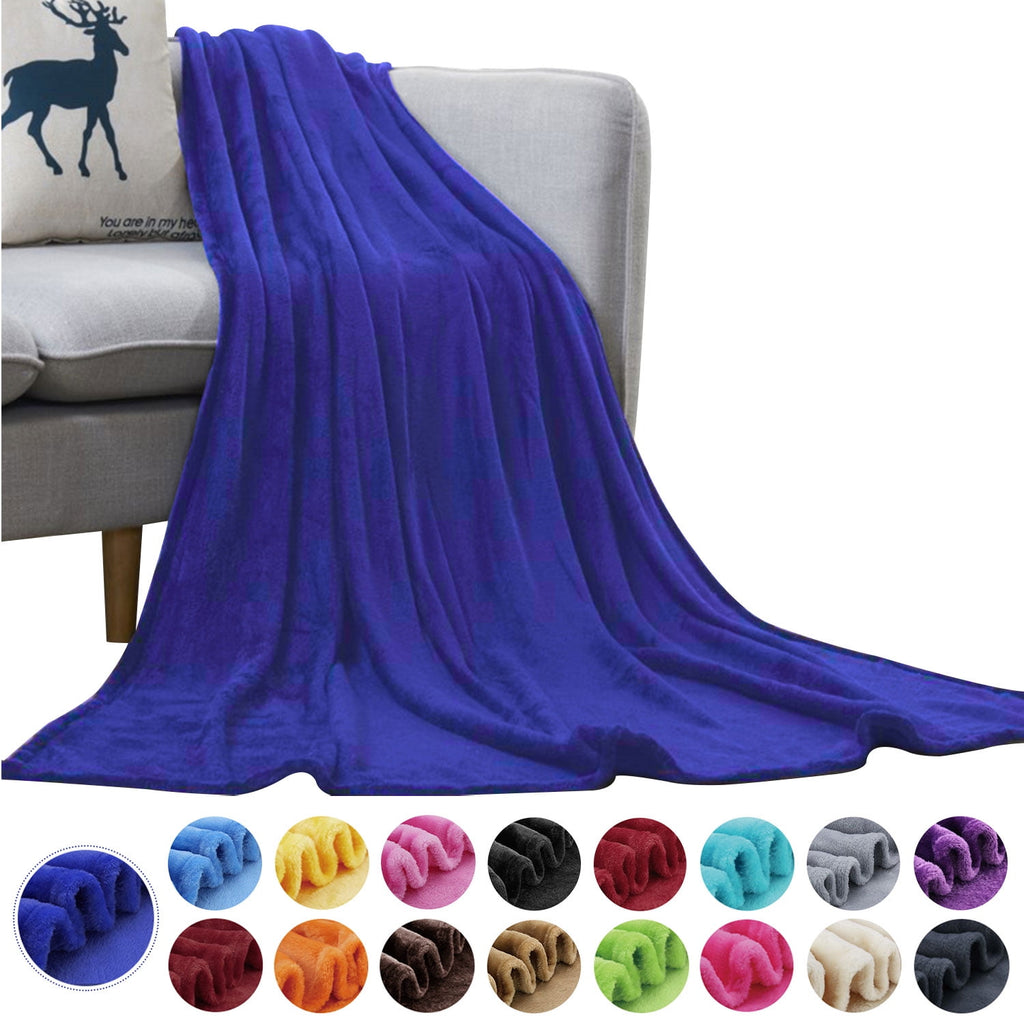 Howarmer Large Navy Fleece Throw Blankets, Throw Size Soft Fuzzy Blanket for Women Men and s, All Season Lightweight Microfiber Fluffy Blank
