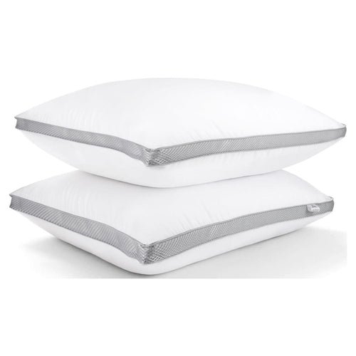 2 Pack Cotton Down Alternative Pillows,Queen Size Bed Pillows Gusseted Hypoallergenic