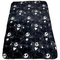 Nightmare Before Christmas Jack Skellington 62x90 Plush Throw Blanket, 100% Polyester