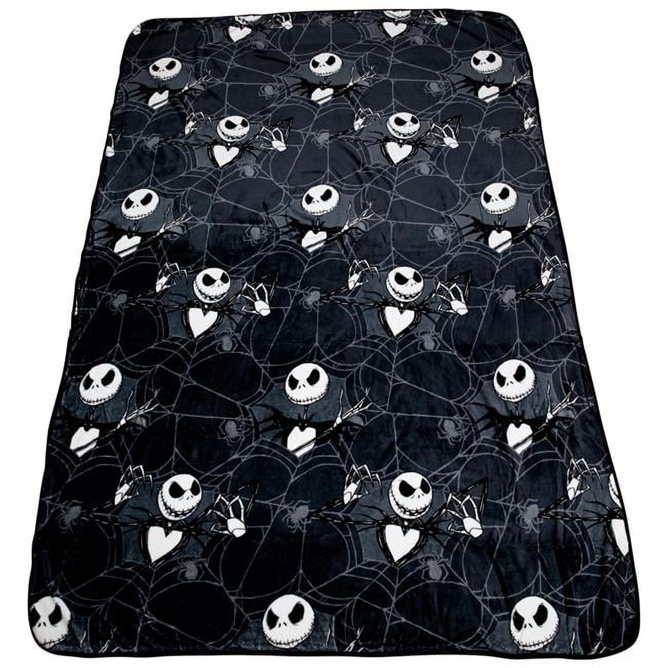 Nightmare Before Christmas Jack Skellington 62x90 Plush Throw Blanket, 100% Polyester