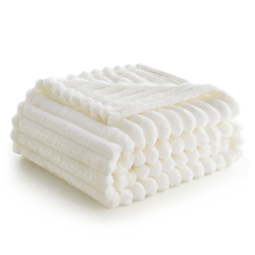 Joyfy Throw Blanket for Couch,Bed,Sofa,White Flannel Blanket,Soft Throw Blanket ,Gifts for Women Mom Girls,Throw Home Room Decor Aesthetic f