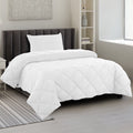 Lux Decor All-Season Comforter Sets Twin Size 2 PC, Reversible Bedding Set with Diamond Quilted Design Comforter and 1 Pillow Sham, Lightwei