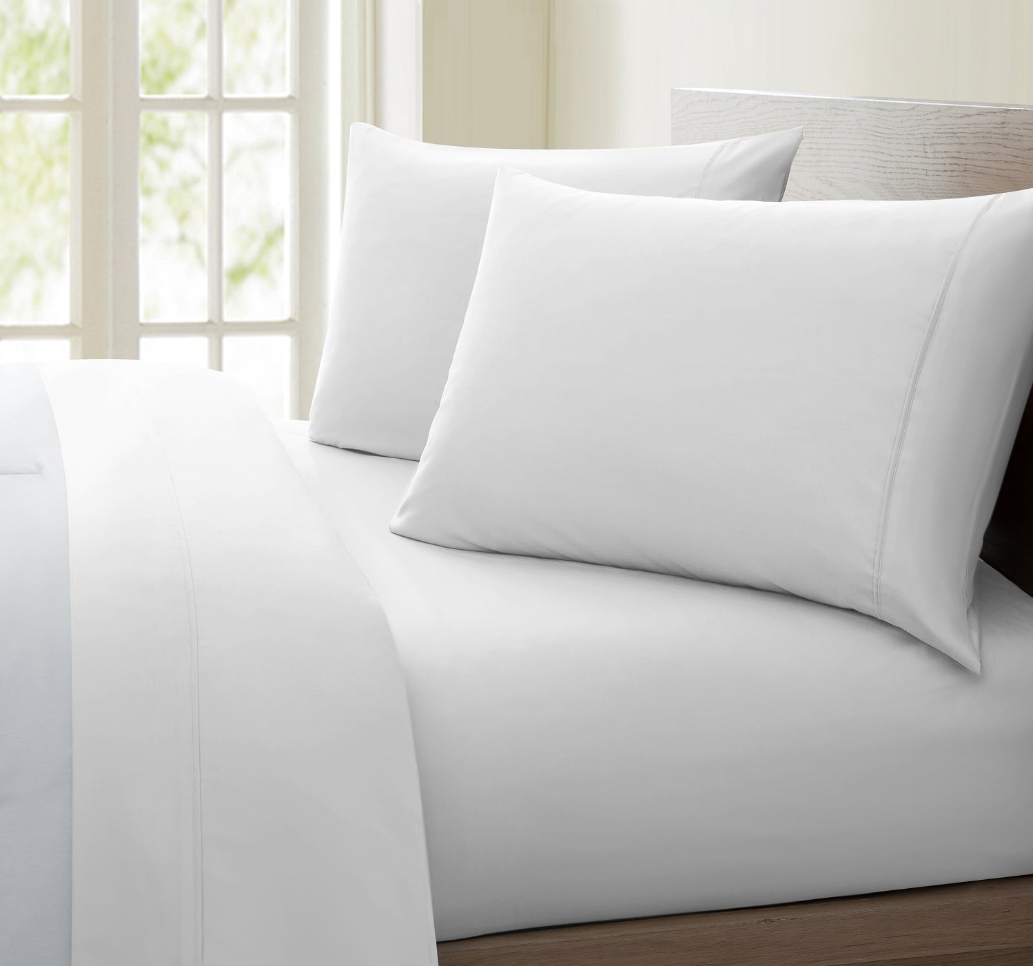 Luxurious Collection 1000 Thread Count 100% Cotton Bed Sheet Set (Twin XL, White)
