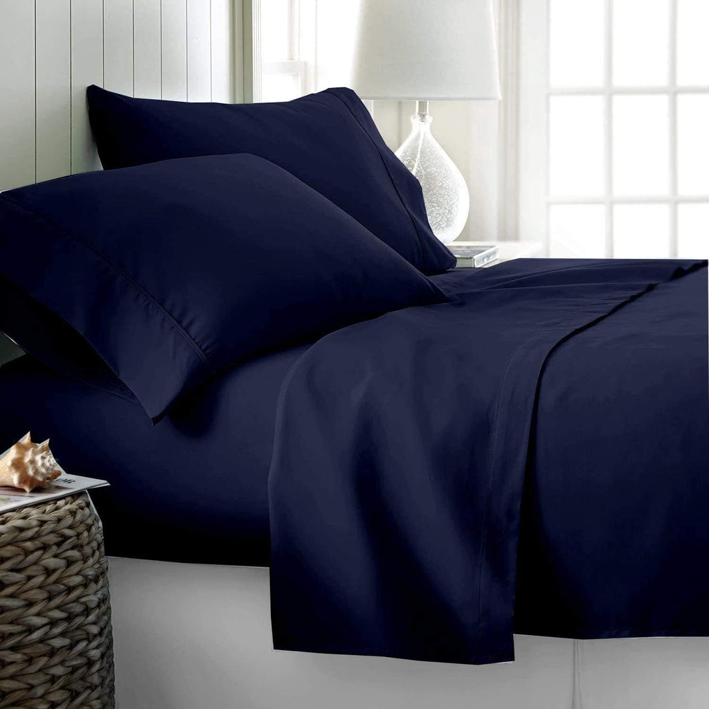 Luxury Bed Sheets Set - 800 Thread Count 100% Egyptian Cotton Sheets - 4 Piece Sheet Set Fits Mattress Upto 24 Inch Deep Pocket Sateen Weave