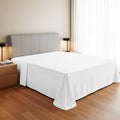 100% Organic Cotton Percale Flat Sheet Twin Size - 1 PC Flat Sheet, White - Crisp, Cool and Strong Bed Linen, Top She...