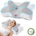 Memory Foam Pillow for Neck Pain Relief Cervical Sleepers Standard/Queen Gray