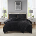 Mainstays Full/Queen Comforter Set, All-Season, 5-Piece, Black Cozy Plush
