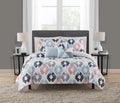 Reversible Marble Diamond 8-Piece Bed in a Bag Bedding Set, Twin/Twin XL