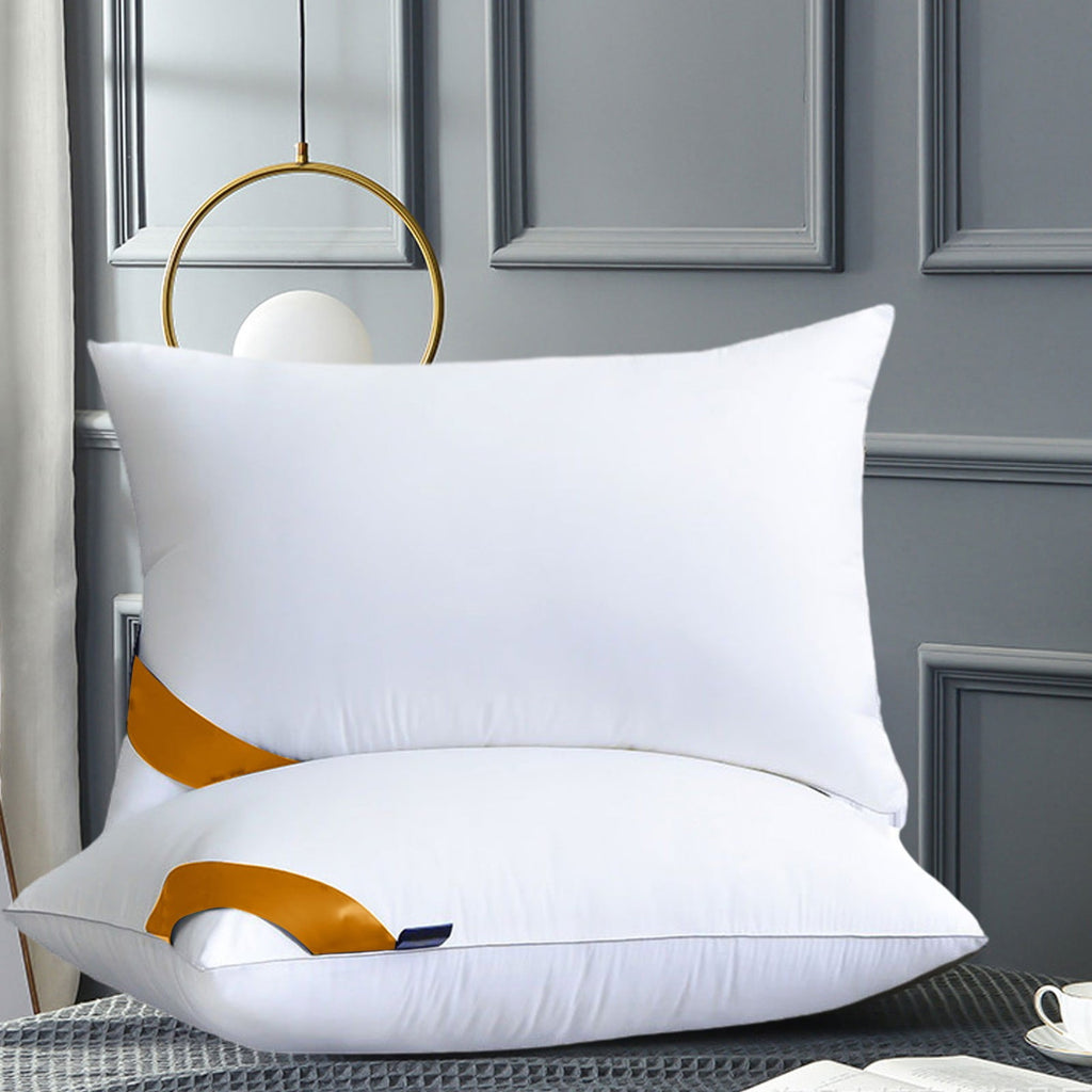Pillows Set of 2 - White Pillows 2 Pack Hotel Quality Bed Pillows for Sleeping Soft and Supportive Pillows for Side, ...