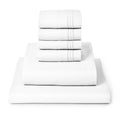 Iconic 6 Piece Bed Sheet Set Brushed Microfiber, Deep Pocket, Queen, White