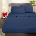RV Sheets Queen Size Bed Set, Microfiber RV Bunk Bed Sheets, Short Queen, Navy Blue