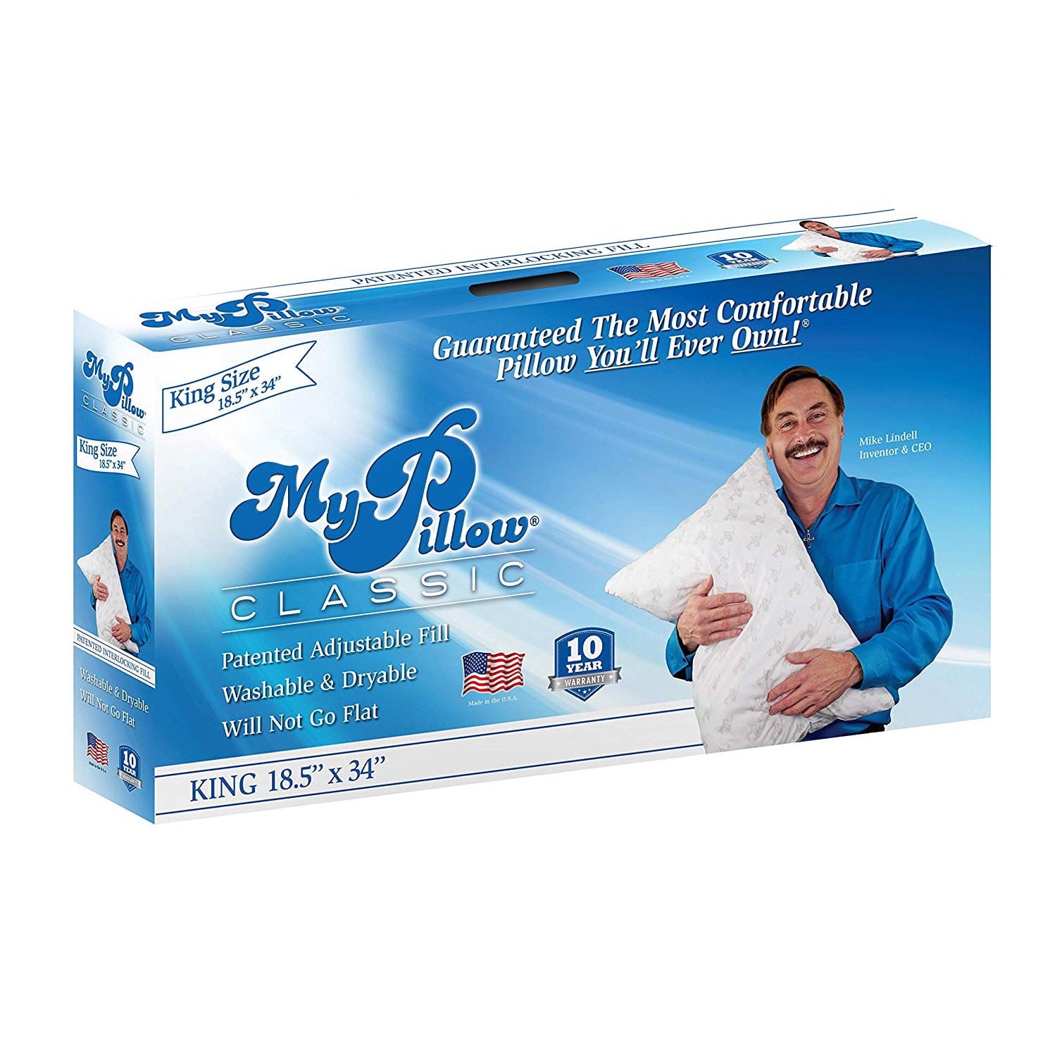 Classic Series Foam King Sized Bed Deep Sleep Pillow, Green Firm Fill
