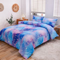 NTBED Tie Dye Constellation Ombre Comforter Set Twin Gradient Galaxy Bedding Set Blue Purple