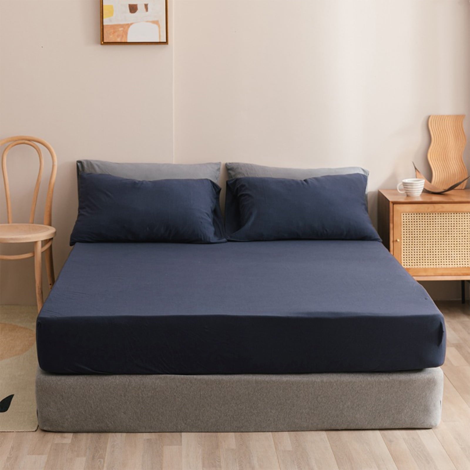 Bed Sheet, Queen Size - Deep Pocket Soft Wrinkle and Fade Resistant