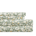 4 Piece Pattern Microfiber Bed Sheets Set, Floral Dream Eucalyptus, Twin
