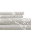 3 Piece Pattern Microfiber Bed Sheets Set, Distressed Willow Light Gray, Twin
