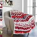 Premium Plush Sherpa Throw Christmas Blanket | Soft, Warm, Cozy, Reversible Microfiber Winter Cabin Throw | Plaid Hol...