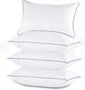 Set of 4, Cooling and Supportive Bed with Super Soft Down Alternative Fill, Luxury Fluffy Hotel Quality for Side, Bac...