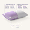 Purple Harmony Pillow Standard, Tall - 360º Purple Grid Hex Technology, Hypoallergenic