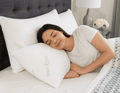 Queen Size Bamboo Pillow, Memory Foam Bed Pillows with Washable Pillowcases, Queen