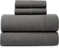 Jersey Sheet Set - 4 Pieces Queen Cotton Sheets Set - Stretchable Ultrasoft Luxury Knit Bed Linen (Dark Gray, Queen)