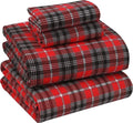 Flannel Sheets Queen Size - 100% Cotton Double Brushed Bed Sheets, Deep Pockets 16 Inches Queen Sheet Set, All Season...
