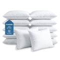 Ryotei Economy Bulk Hotel Pillows 20"x26" Standard (Pack of 12) | Premium Cluster Fiber Fill | Soft Down Alternative Pillow for Sleeping | H