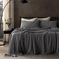 Bed Sheets - Full Size Bed Sheets - Washed Microfiber - 4 Piece Hotel Luxury Bedding Sheets with Fitted Sheet, Flat S...