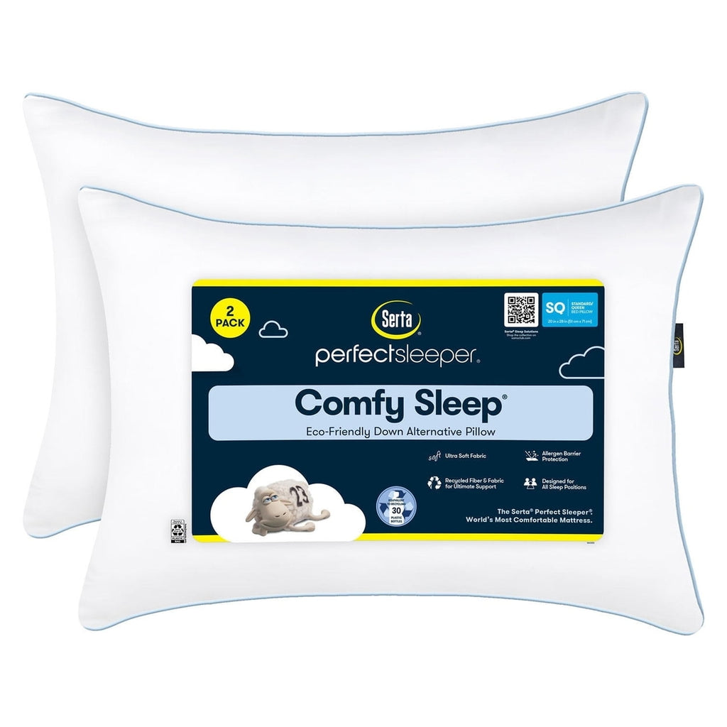 Perfect Sleeper Comfy Sleep Eco-Friendly Bed Pillow Standard/Queen (2 Pk)