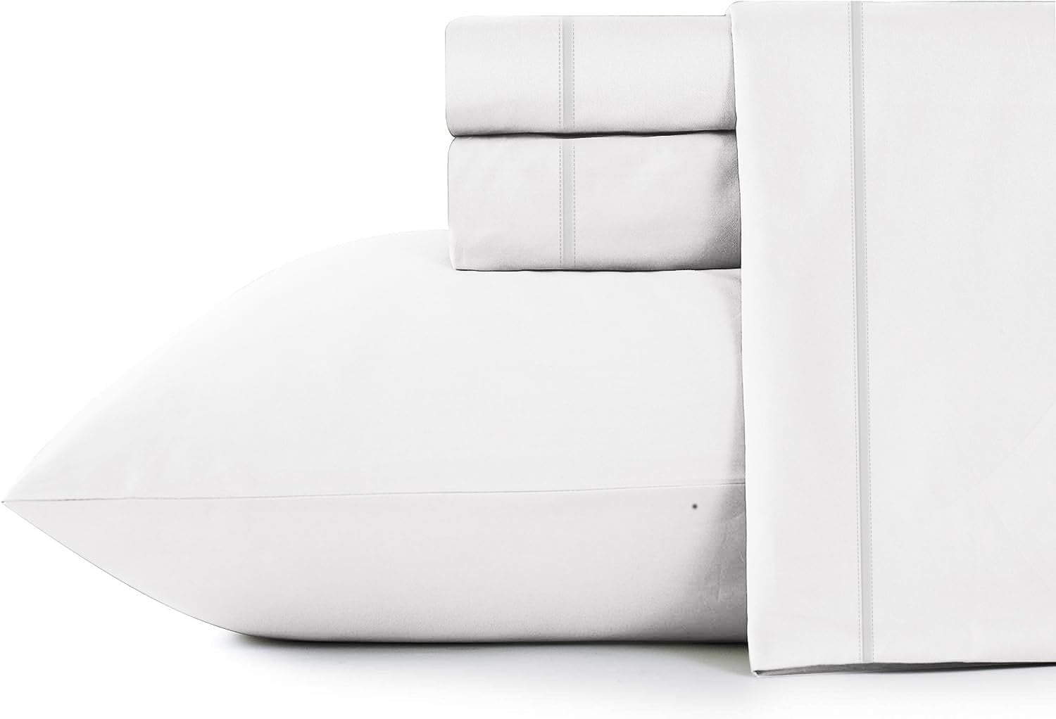 Bed Sheets Set 4 Pieces, 600 TC 100% Egyptian Cotton Bed Sheets, Breathable, Soft & Silky Sateen Weave Fits Mattress ...