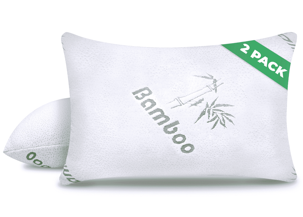 Memory Foam Pillows Queen Size Set of 2 - Cooling Bed Pillows for Sleeping - Back, Stomach, Side Sleeper Firm, Comfy ...
