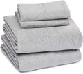 Jersey Knit Full Size Sheets 4pc|100% T-Shirt Cotton Blend Super Soft Breathable Jersey Sheets Full Size Bed, Stretch...