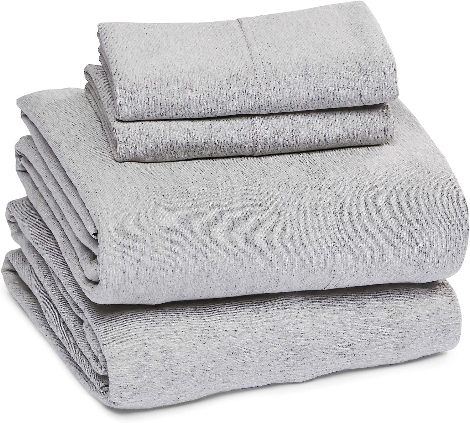 Jersey Knit Full Size Sheets 4pc|100% T-Shirt Cotton Blend Super Soft Breathable Jersey Sheets Full Size Bed, Stretch...