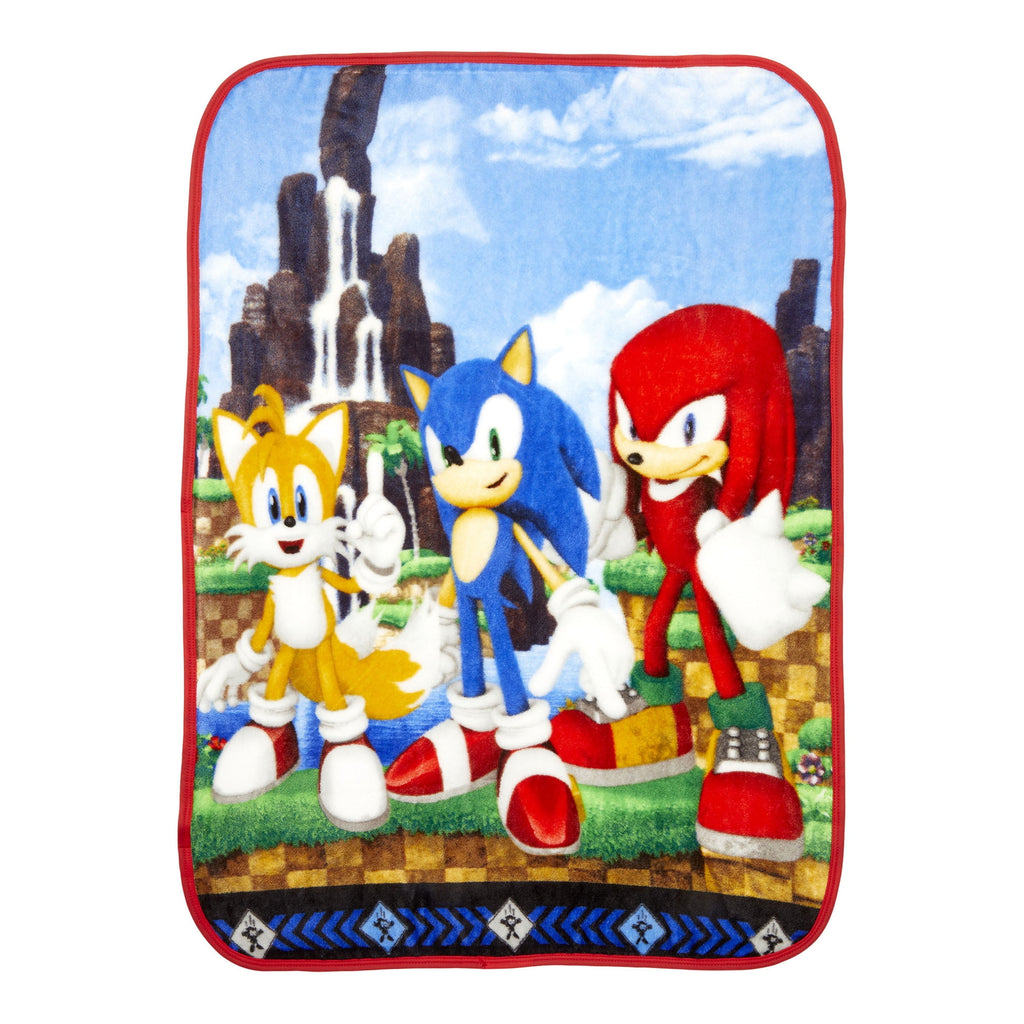 Sonic the Hedgehog Kids Silky Soft Plush Throw Blanket, 40" x 50"