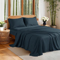 100% Organic Luxurious Bamboo Sheets, Queen Sheet Set 4-Piece with 16" Deep Pocket, Silky Smooth Luxury Bed Sheets, N...
