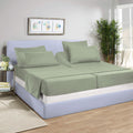 Split-California King Bed Sheet Set (5-Pieces) Adjustable Bed Sheets - 800 Thread Count 100% Egyptian Cotton - 15" Deep Pocket of Fitted She