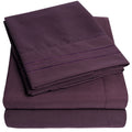 1800 Series Bed Sheets - Extra Soft Microfiber Deep Pocket Sheet Set - Purple, Full