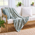 Better Homes & Gardens Woven Chenille Plaid Throw Blanket, Green River , 50x72 Inches