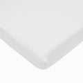 TL Care 100% Natural Breathable Cotton Jersey Knit Fitted Bassinet Sheet, White, 15" x 33", Soft Breathable, for Boys and Girls