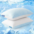 Thinway 2 Pack Cooling Pillow for Sleeping, Memory Foam Pillows Cool Bed Pillows Hotel Reversible Pillow with Washable Removable Cover for B