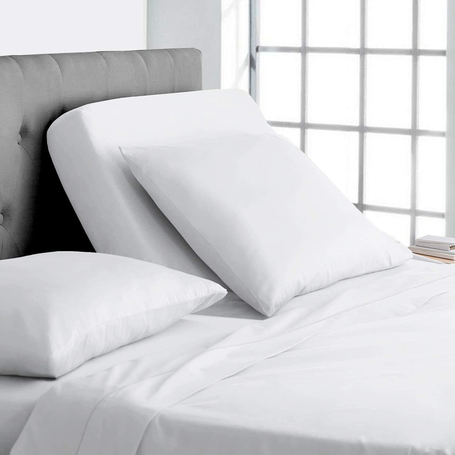 Top Split King 100% Egyptian Cotton 1000 Thread Count, Adjustable Beds -Top Split King Sheets Sets (4 Pcs) Split Down...