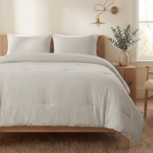 3 Pieces Queen Comforter Bedding Set, Beige Bed Comforter Set for All Seasons, 1 Lightweight Prewashed Comforter and ...