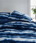 Tie Dye Navy 3 Piece Comforter Set, Full