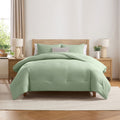 Comforter Sets, All Season Lightweight Solid Queen Comforter Set, 3-Pc Bedding Sets, Sage Green