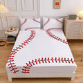WASFDN Baseball Sheet Set Sports Theme Bedding Set for Kids 3D Baseball Pattern Bed Sheets Baseball Games Bed Sheet Set Room Decor,Full Size