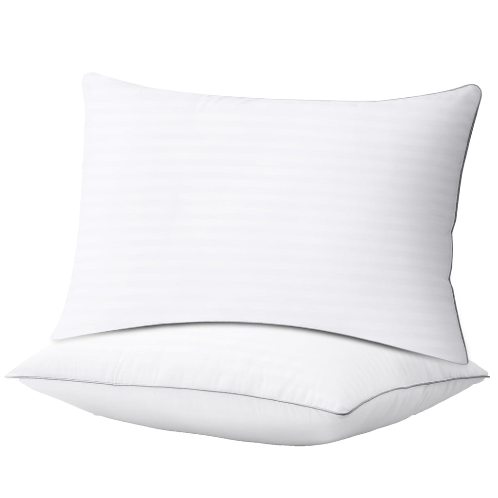 Pillows Standard Size Set of 2, Hotel Quality, Down Alternative Gusseted Bed Pillows for Side, Back, And Stomach Slee...
