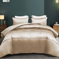 3-Piece Reversible Silky Soft King Size Comforter Bedding Set, Luxurious Satin Comforters with 2 Satin Pillowcases, L...