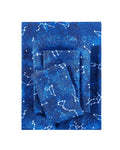 Kids Soft Microfiber Sheet Set, Navy Blue Stars, Full, 4 Pieces, Easy Care
